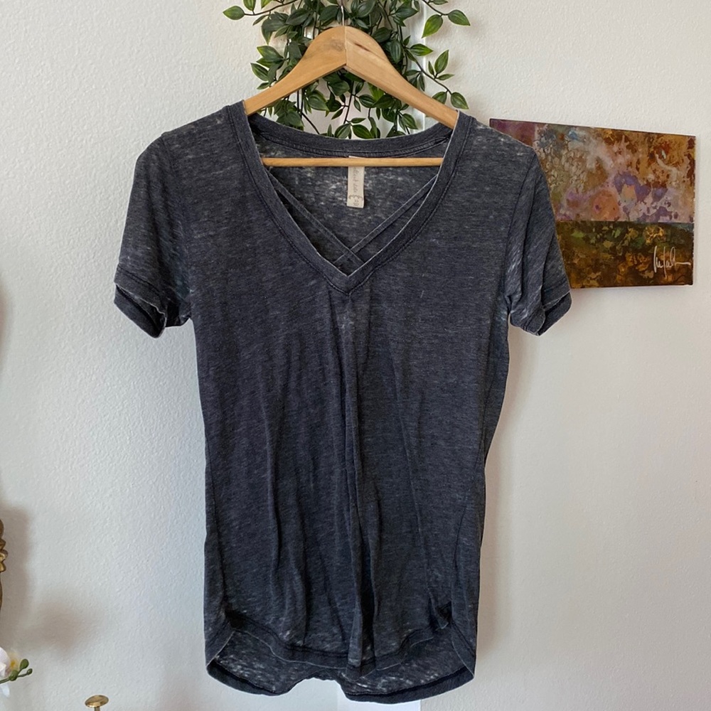Altar’d State tee with cross neck detailing